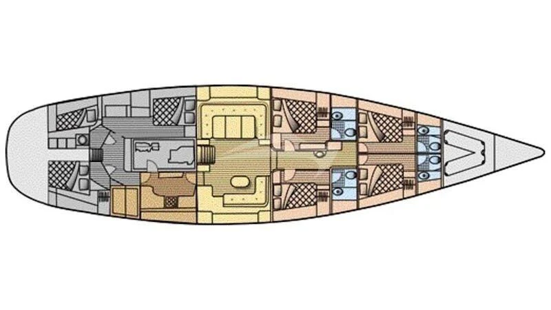 a computer chip with a design aboard DJANGO TOO Yacht for Charter