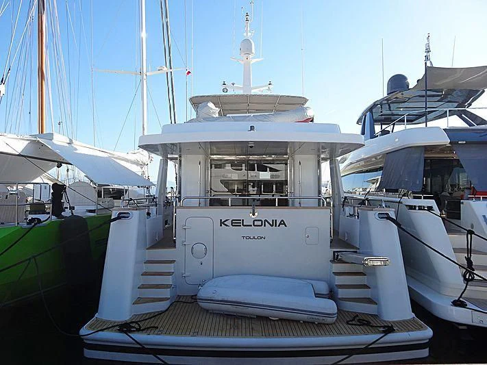 a boat in the water aboard KELONIA Yacht for Sale