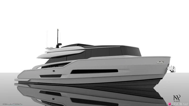 a white yacht in the water aboard EXTRA 88/03 Yacht for Sale