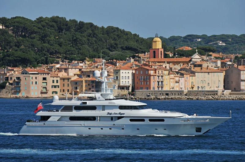 a boat on the water aboard LADY ANN MAGEE Yacht for Sale