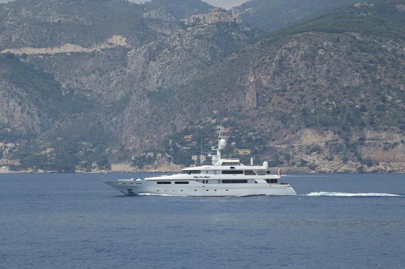 a boat sailing on the water aboard LADY ANN MAGEE Yacht for Sale