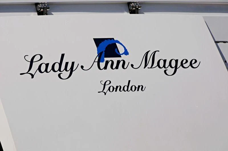 logo, company name aboard LADY ANN MAGEE Yacht for Sale