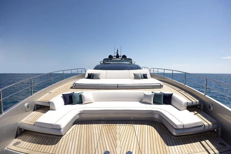 a boat on a deck aboard GIO4 Yacht for Sale