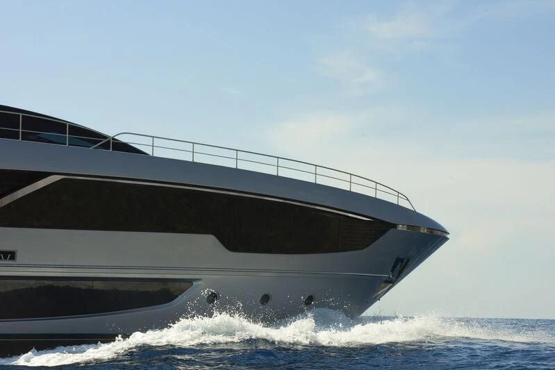a large submarine in the water aboard GIO4 Yacht for Sale