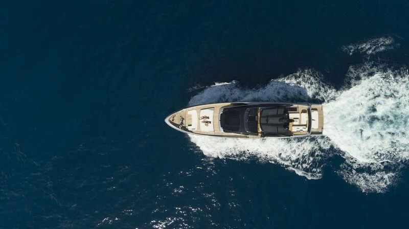a small house on a small island aboard GIO4 Yacht for Sale