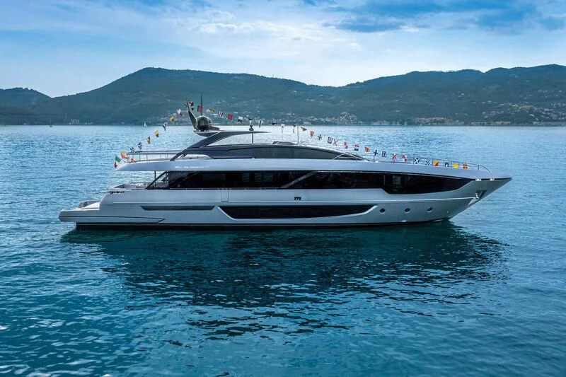 a white yacht in the water aboard GIO4 Yacht for Sale