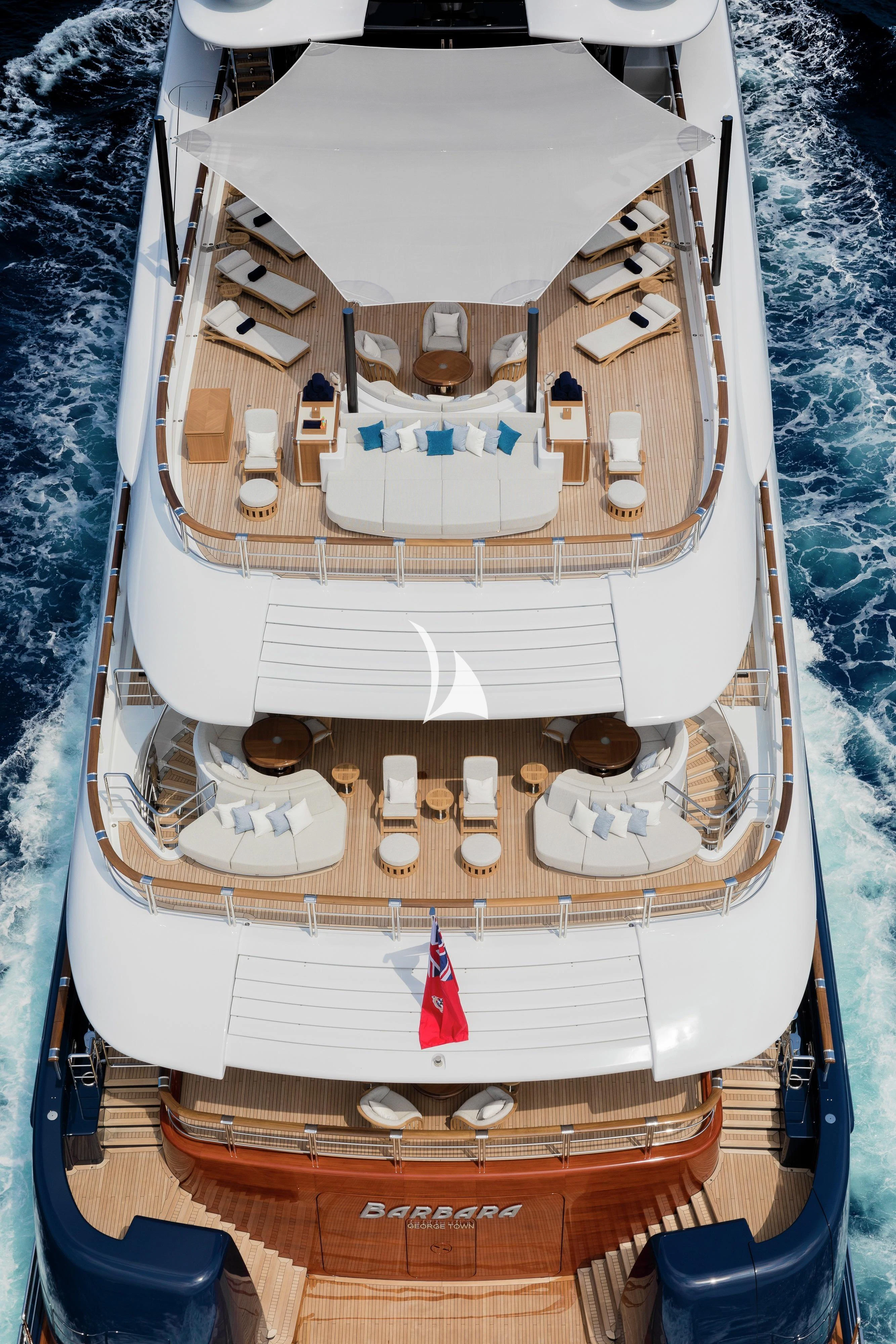 a small space ship aboard BARBARA Yacht for Charter