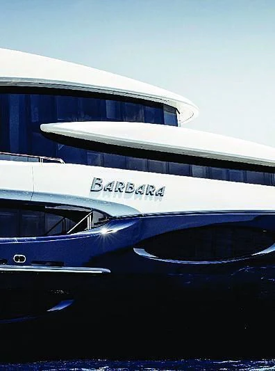 a close-up of a plane aboard BARBARA Yacht for Charter