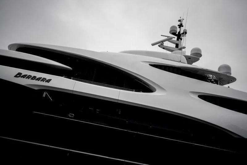 a close-up of a plane aboard BARBARA Yacht for Charter