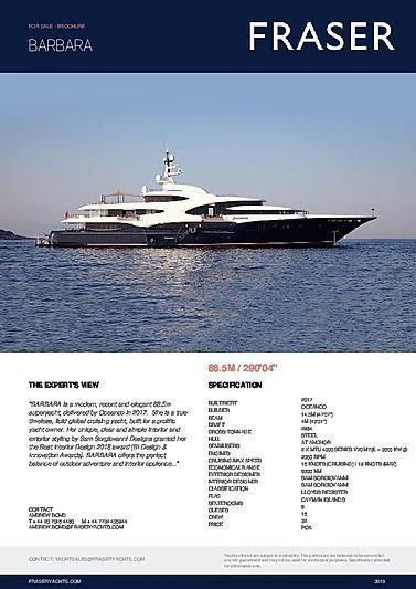 website aboard BARBARA Yacht for Charter