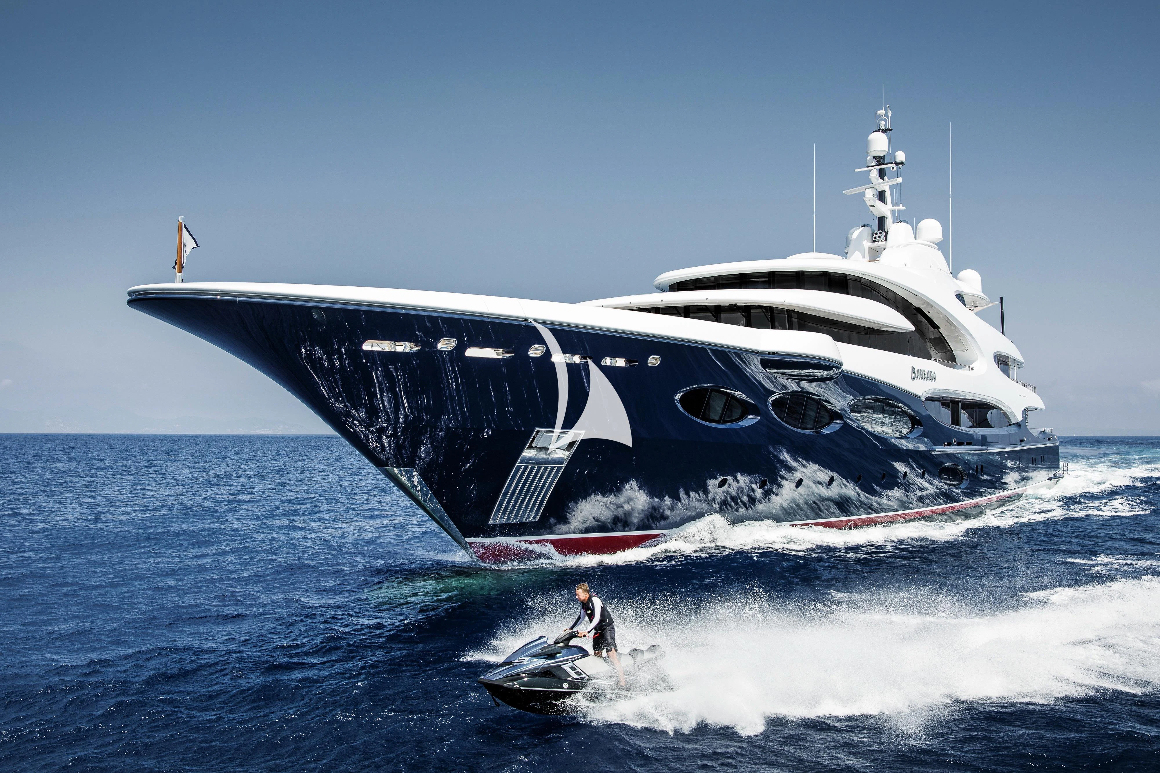 a boat on the water aboard BARBARA Yacht for Charter