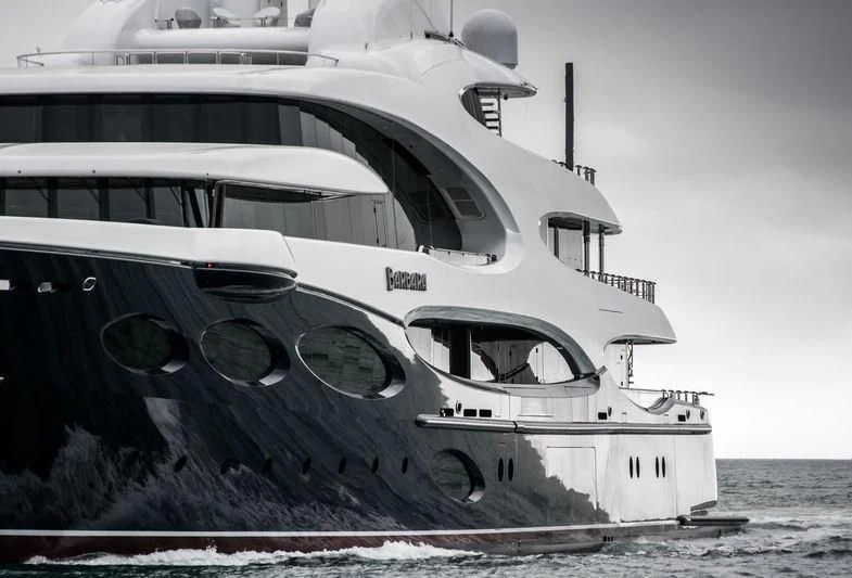 a large boat on the water aboard BARBARA Yacht for Charter