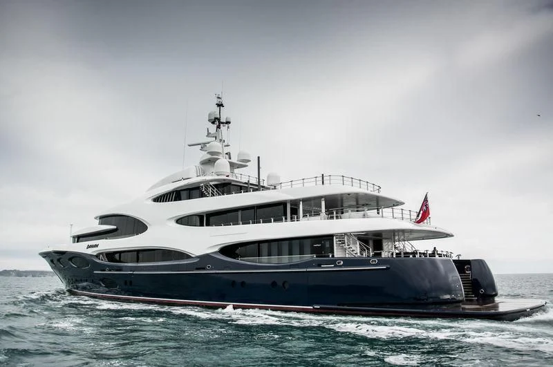 a large boat in the water aboard BARBARA Yacht for Charter