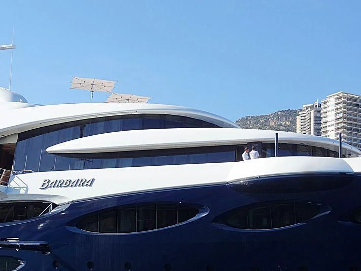 a yacht in the water aboard BARBARA Yacht for Charter