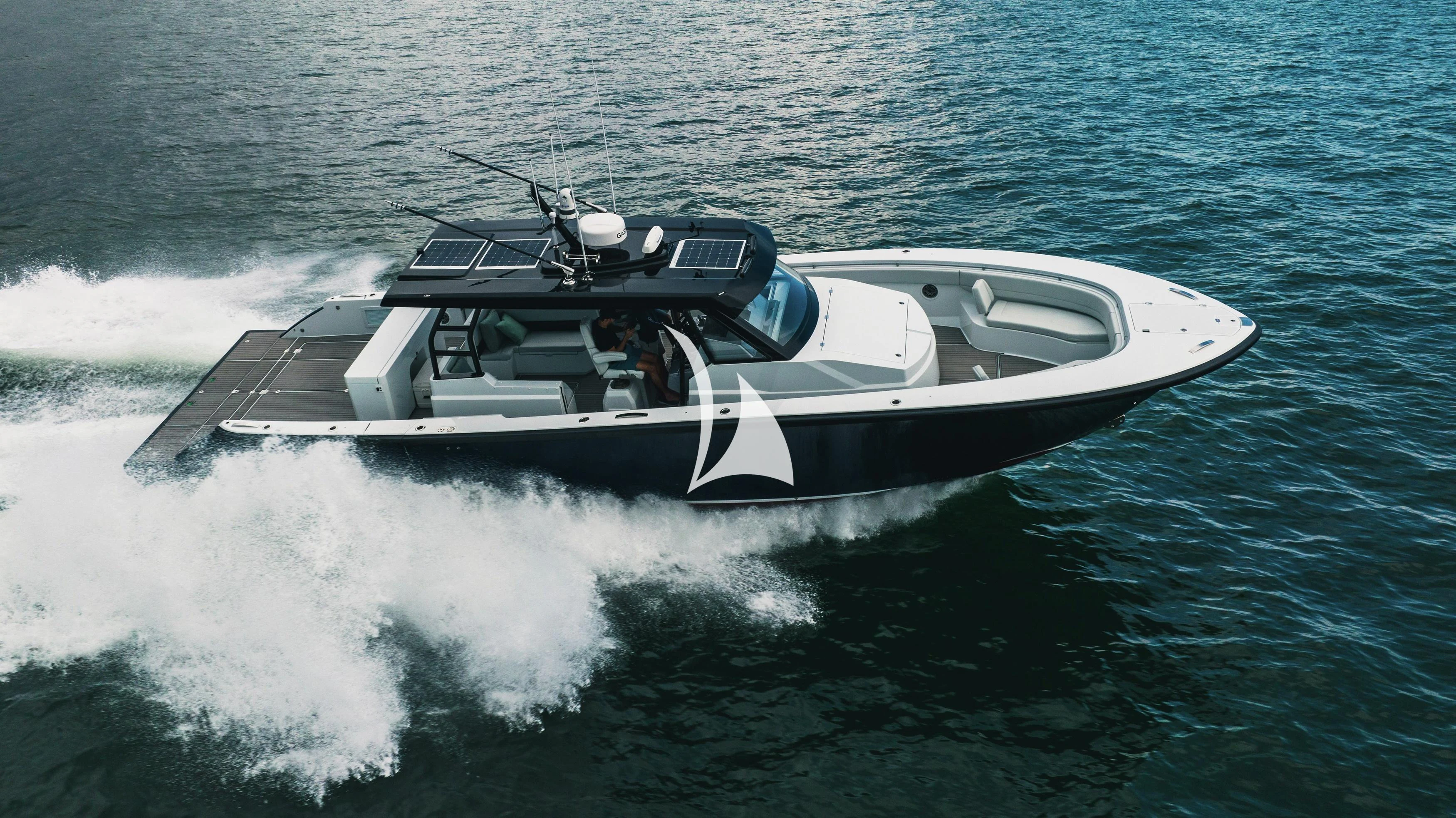 a boat in the water aboard BARBARA Yacht for Charter