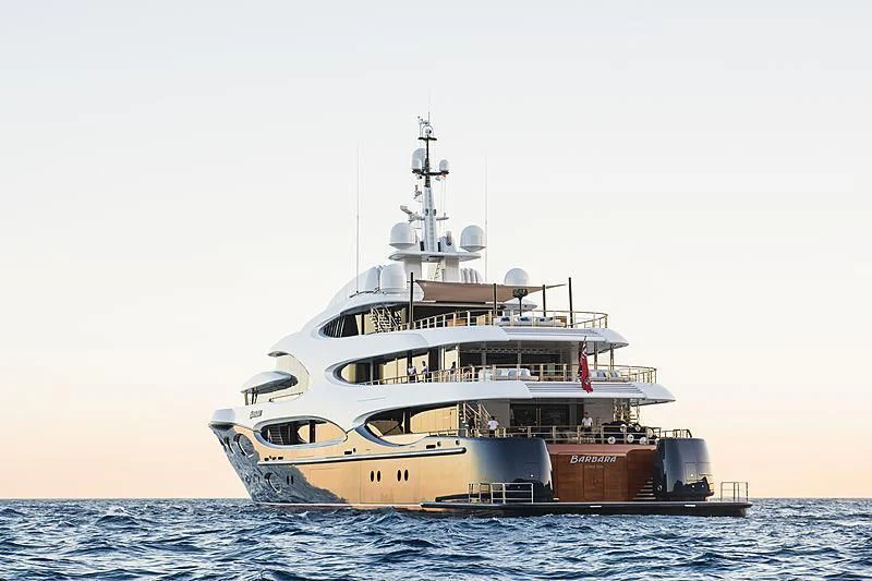 a large boat in the water aboard BARBARA Yacht for Charter