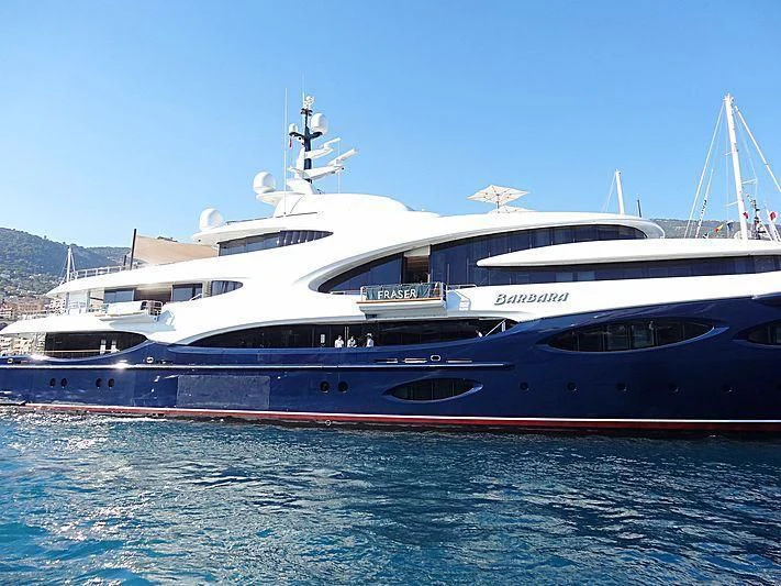 a large boat in the water aboard BARBARA Yacht for Charter