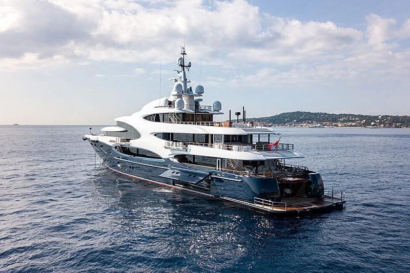 a boat in the water aboard BARBARA Yacht for Charter