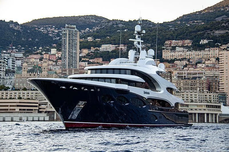 a large ship in the water aboard BARBARA Yacht for Charter