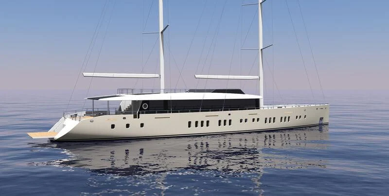 a white boat in the water aboard ADRI Yacht for Charter