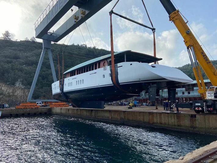 a boat on a body of water aboard ADRI Yacht for Charter