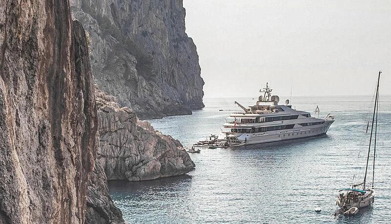 a boat in the water aboard YASMINE OF THE SEA Yacht for Sale