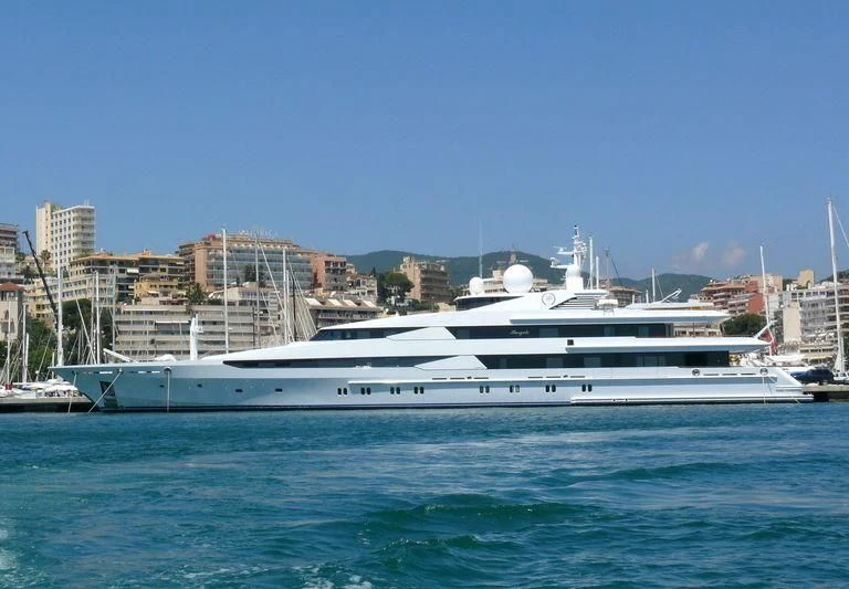 a white yacht in the water aboard YASMINE OF THE SEA Yacht for Sale