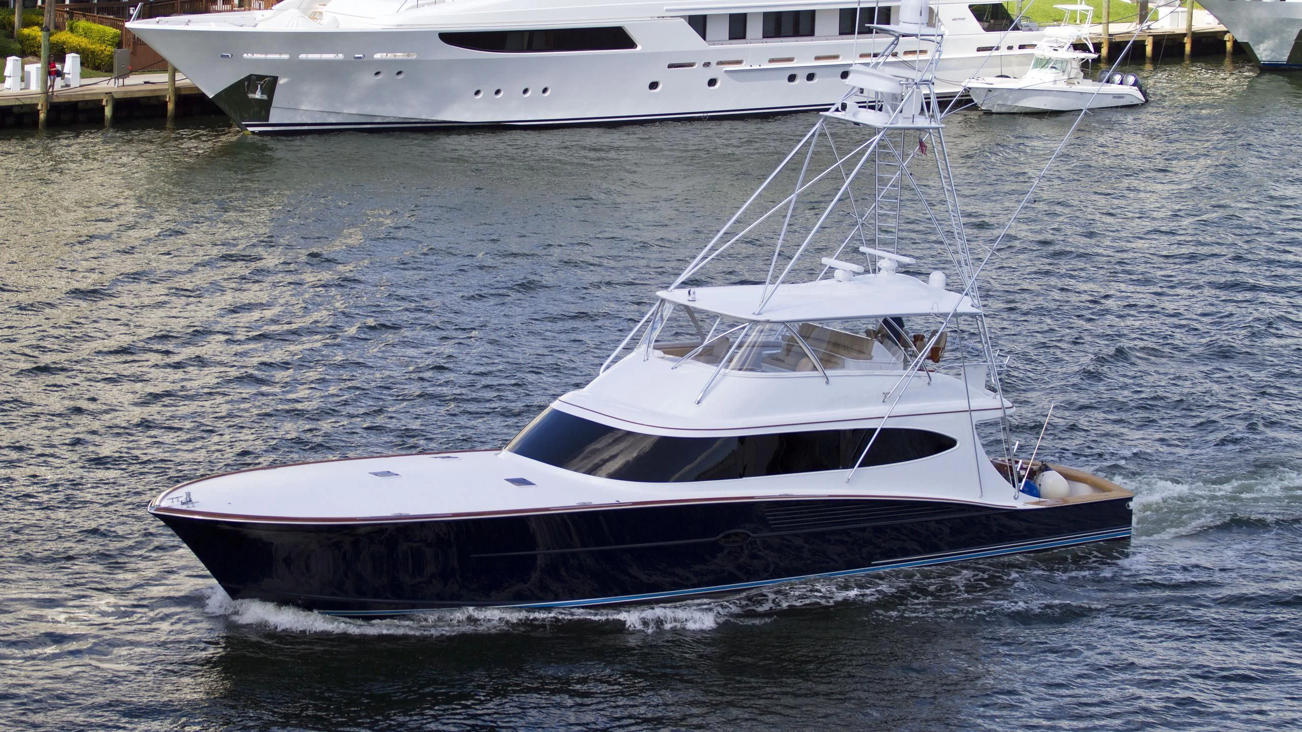 a boat on the water aboard SIMPATICO Yacht for Sale