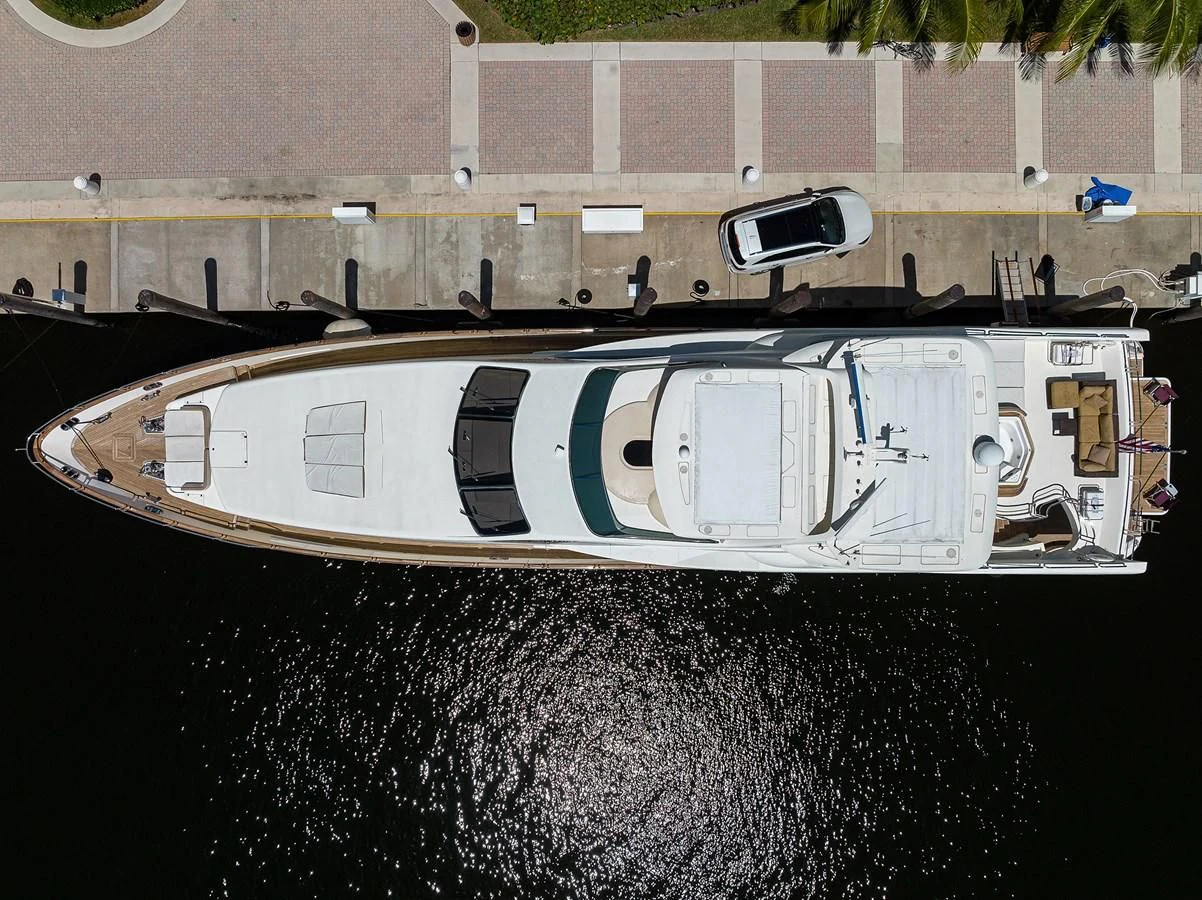 a large white vehicle with a large front bumper aboard AVA Yacht for Sale
