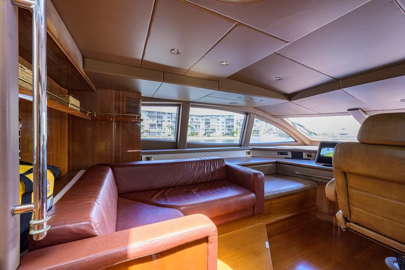 inside of a vehicle aboard AVA Yacht for Sale