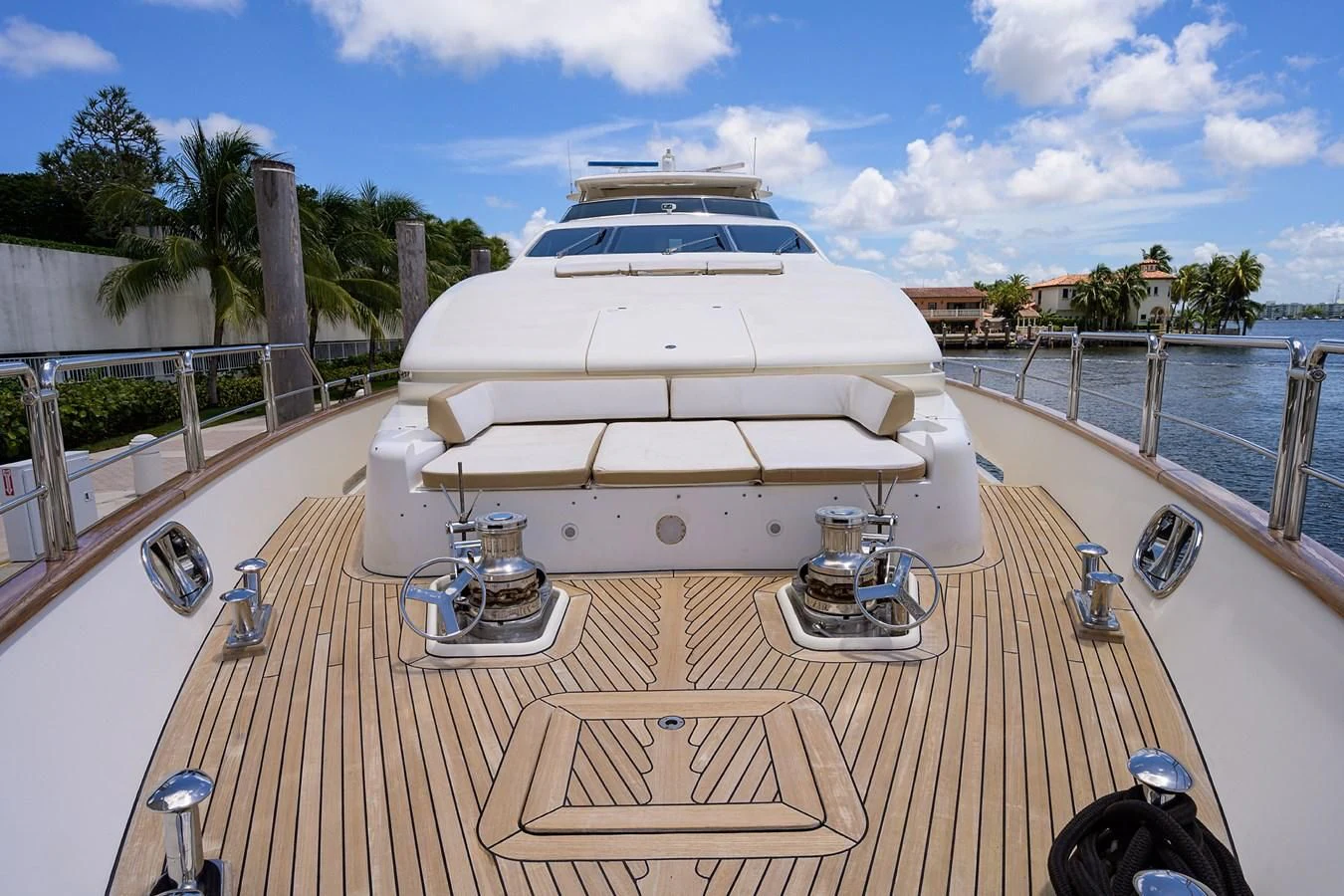 a boat on a deck aboard AVA Yacht for Sale