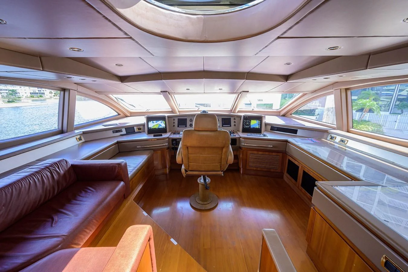 inside of a vehicle aboard AVA Yacht for Sale