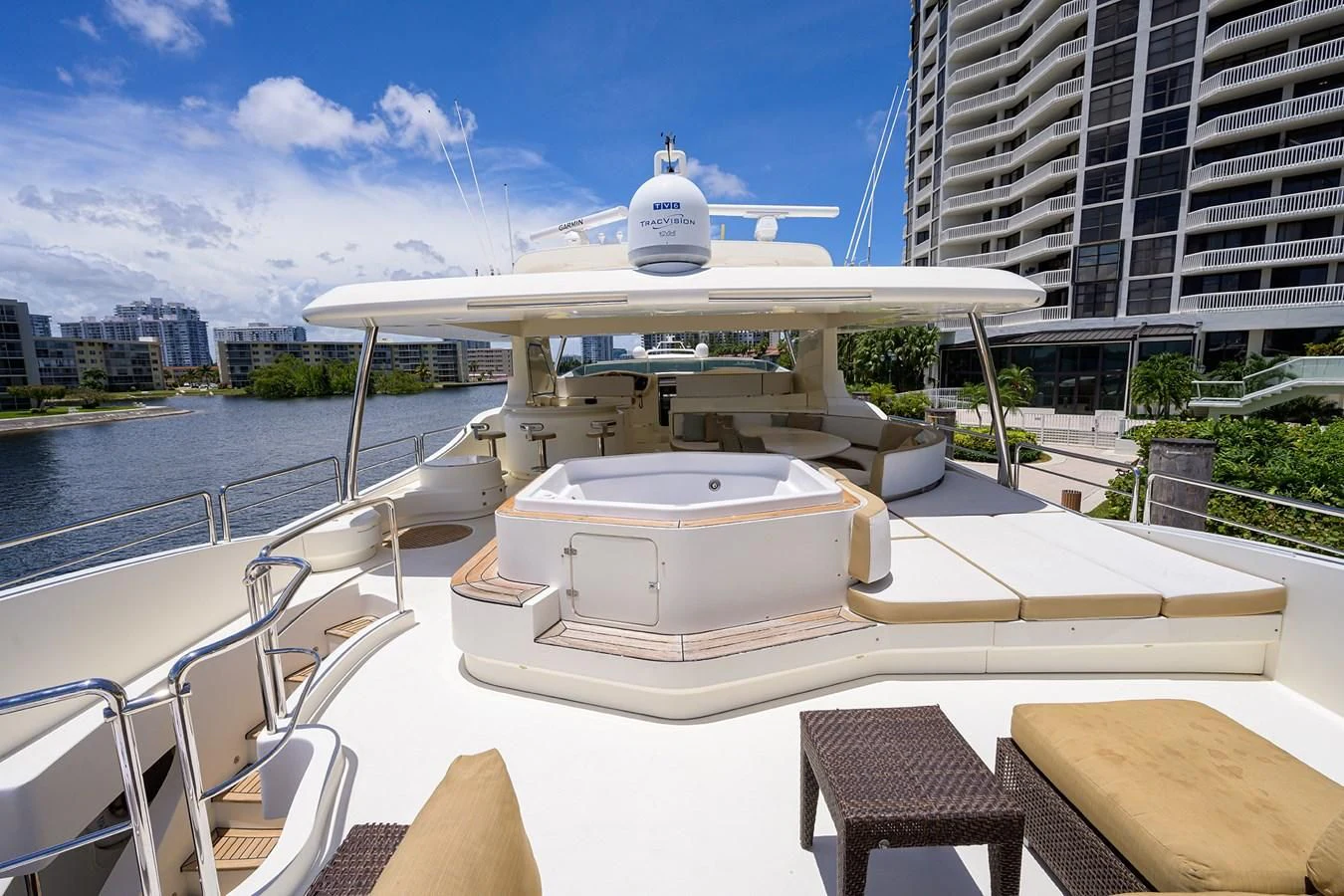 a boat on a body of water aboard AVA Yacht for Sale