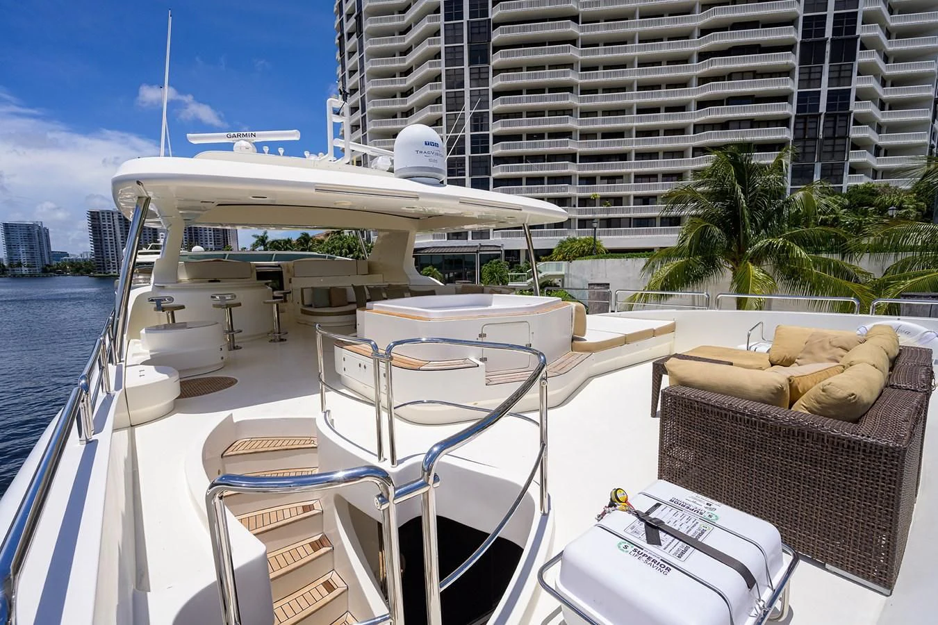a boat on the water aboard AVA Yacht for Sale
