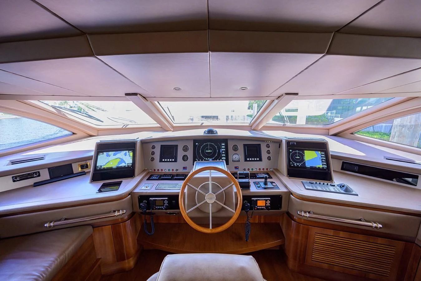 inside of a vehicle aboard AVA Yacht for Sale