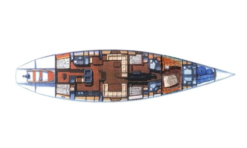 a computer chip with a blue circle aboard ZANZIBAR Yacht for Sale