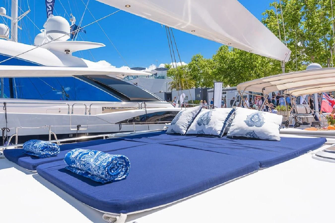 a boat is parked on the side of the road aboard ZANZIBAR Yacht for Sale