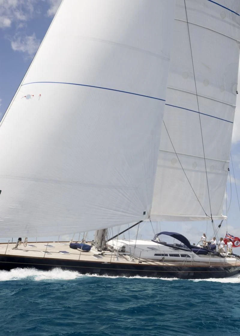 a sailboat on the water aboard ZANZIBAR Yacht for Sale