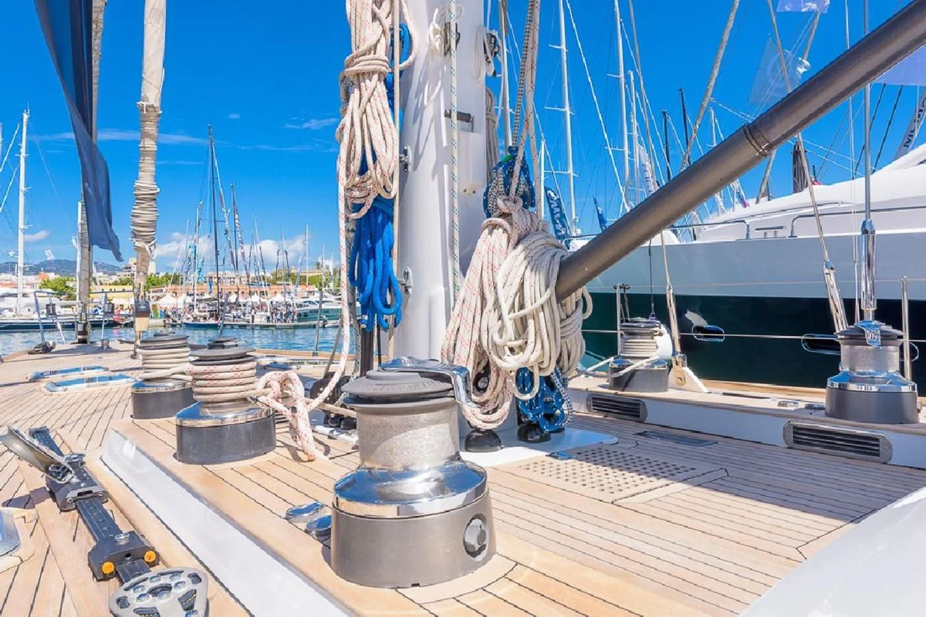 a sailboat on the water aboard ZANZIBAR Yacht for Sale