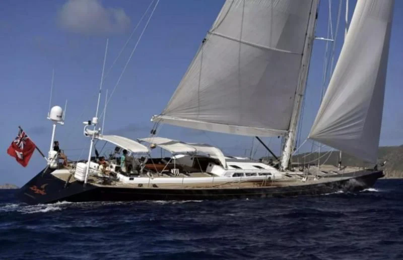 a sailboat on the water aboard ZANZIBAR Yacht for Sale