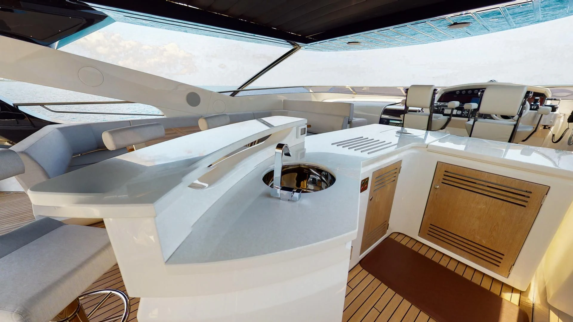 a large white machine aboard PV 95 Yacht for Sale