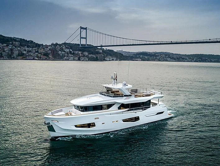 a boat sailing in the water aboard MARINAR Yacht for Sale
