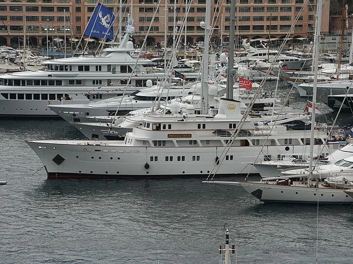 several boats in the water aboard LADY K II Yacht for Sale