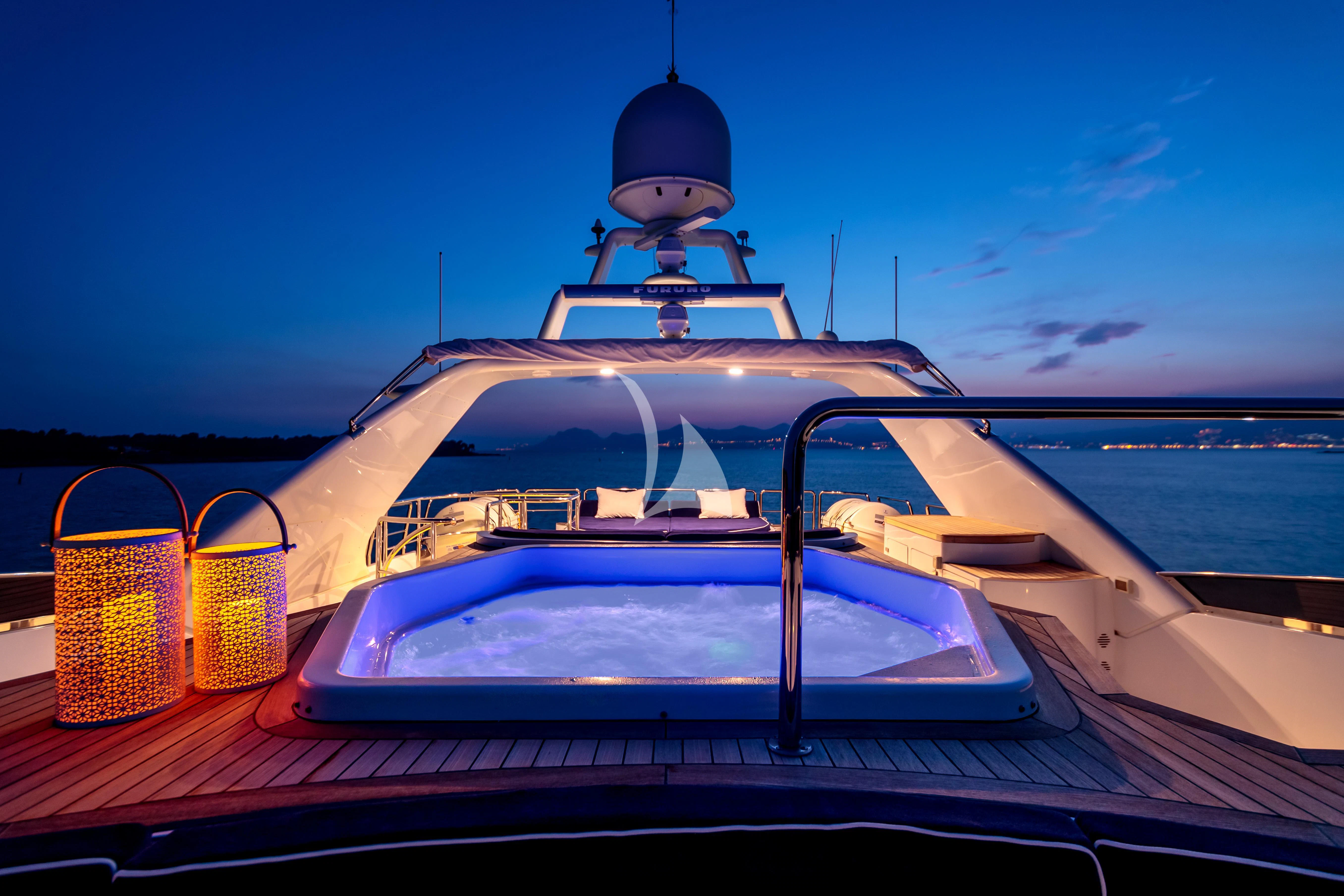 a boat on a boat aboard BANG! Yacht for Charter