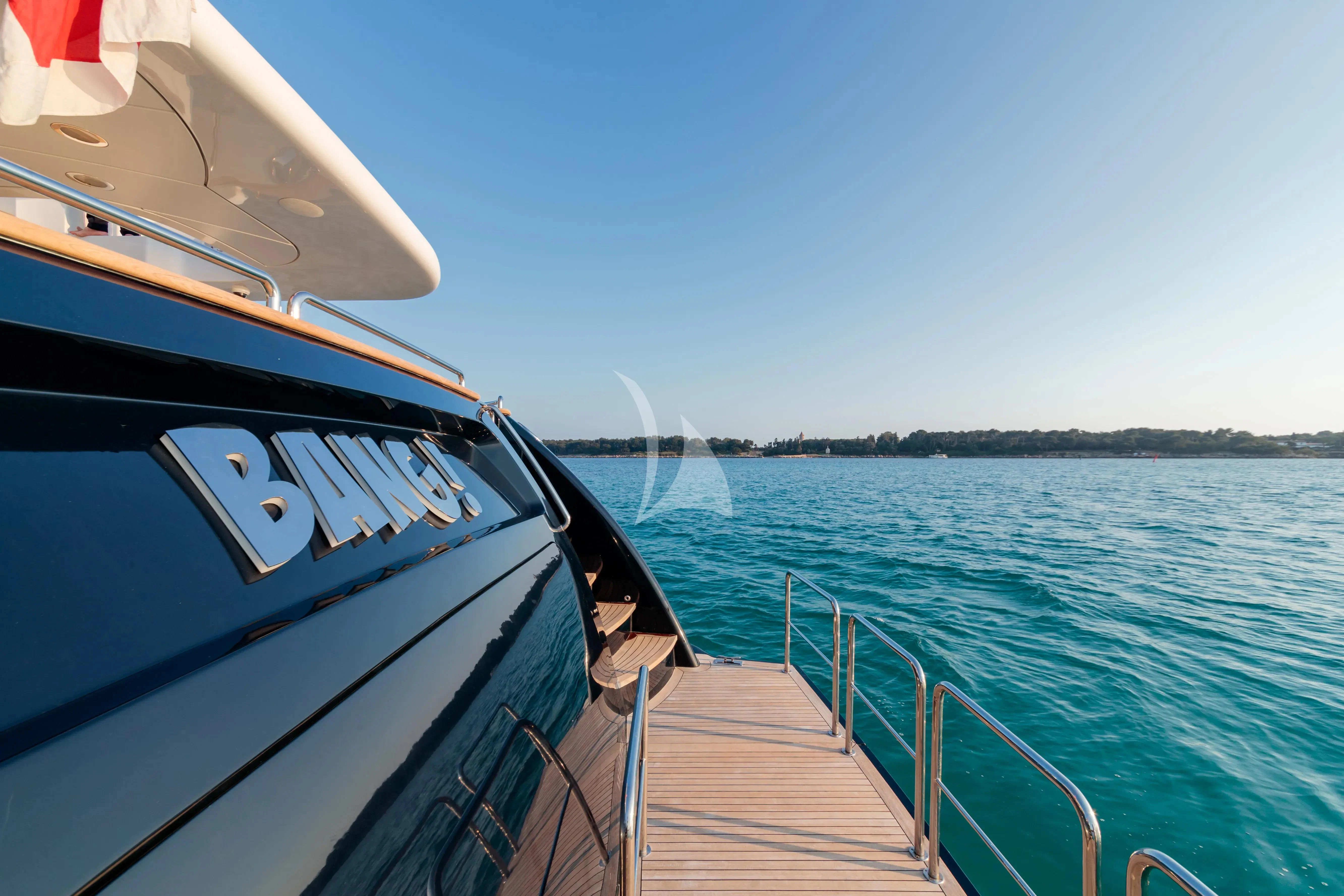 a boat on the water aboard BANG! Yacht for Charter