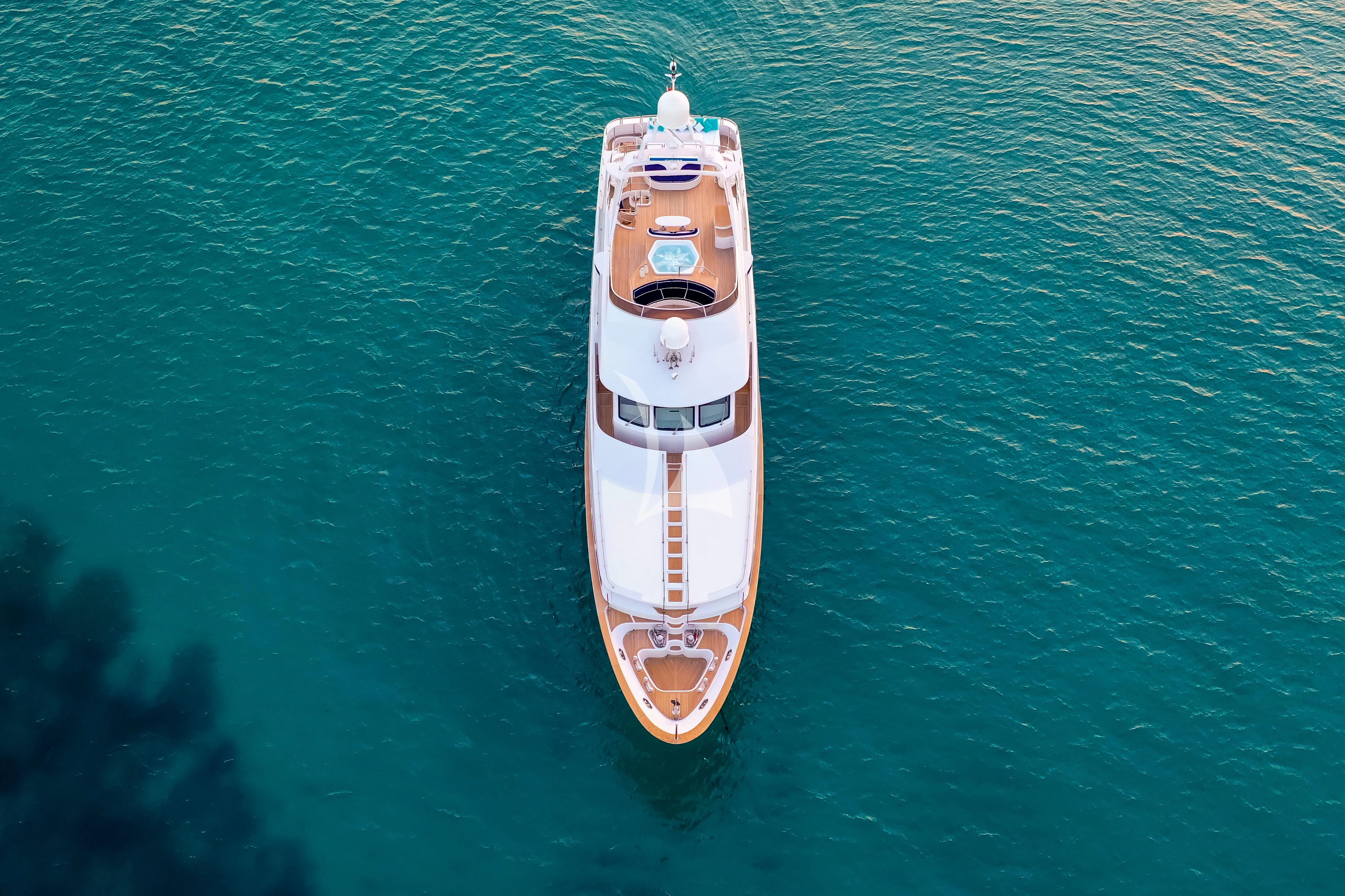 a boat in the water aboard BANG! Yacht for Charter