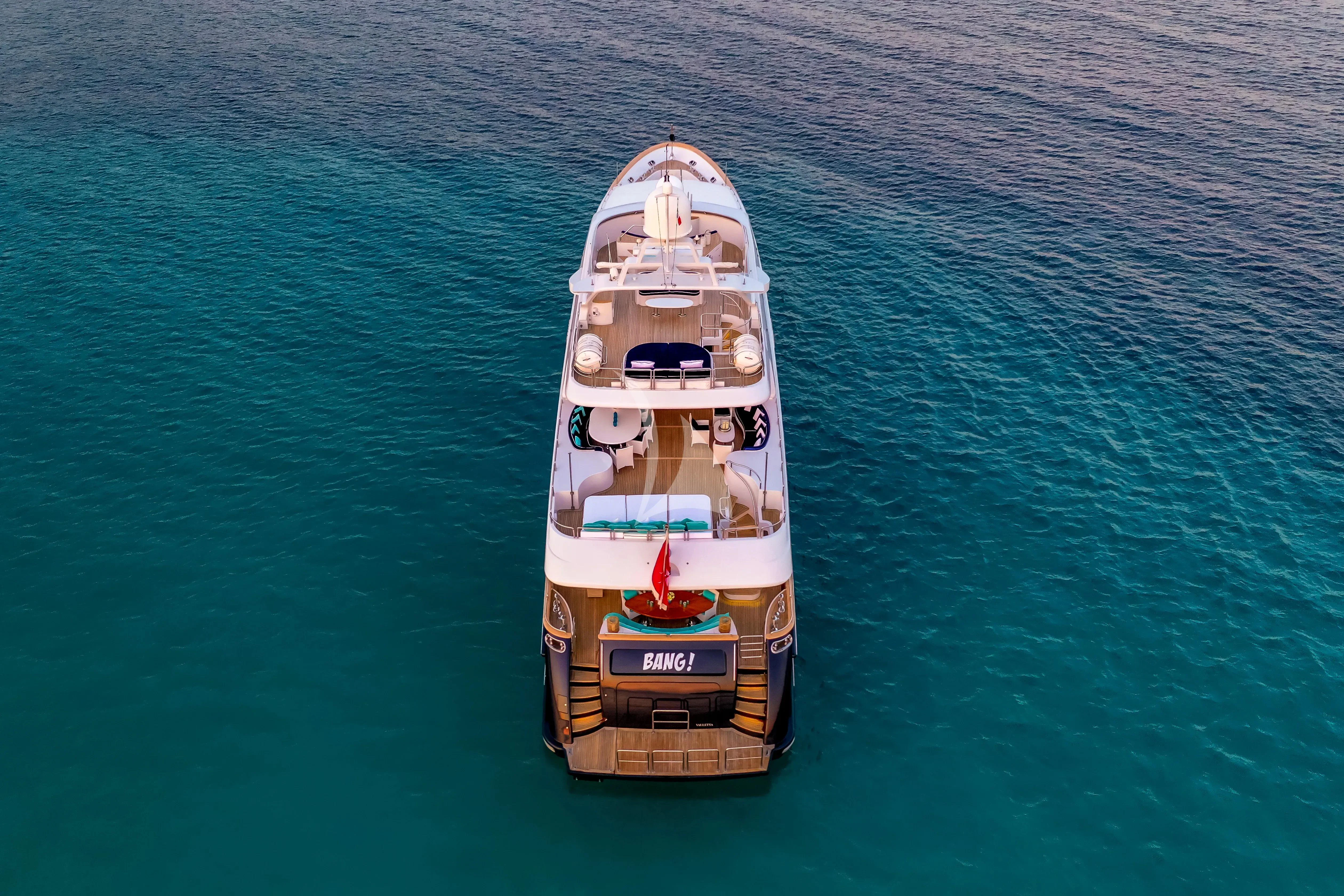 a ship in the water aboard BANG! Yacht for Charter