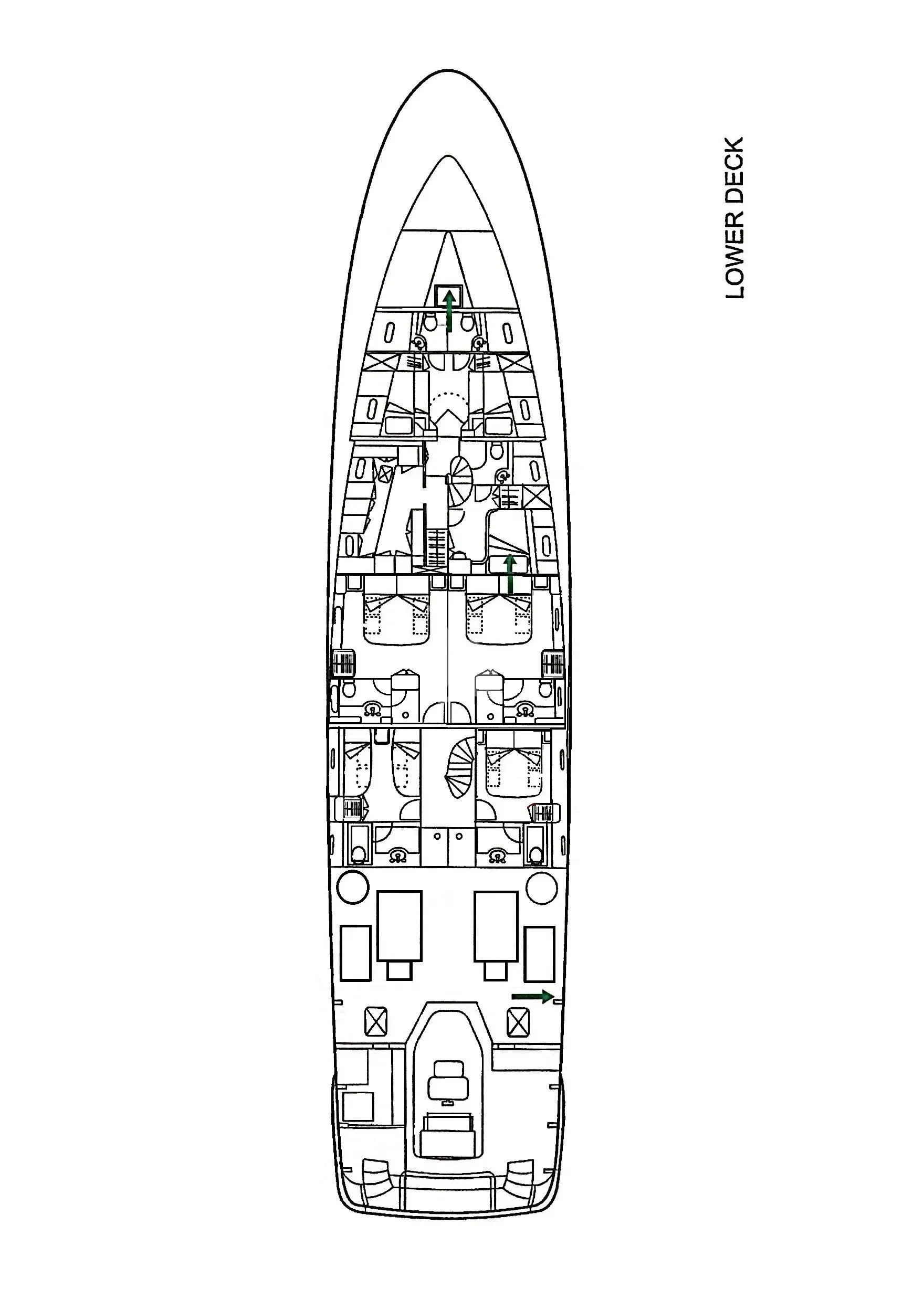 diagram aboard BANG! Yacht for Charter