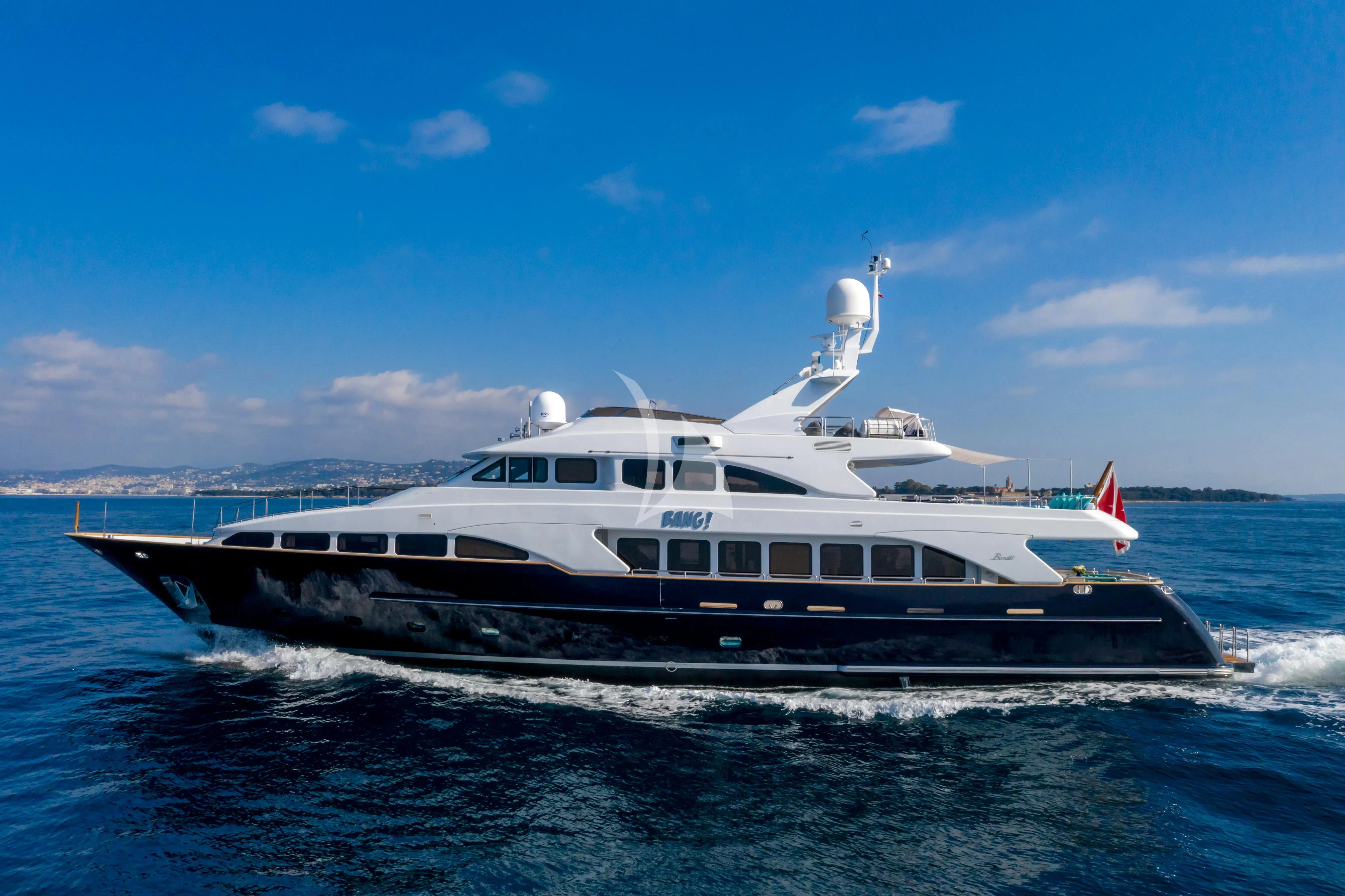 a boat on the water aboard BANG! Yacht for Charter