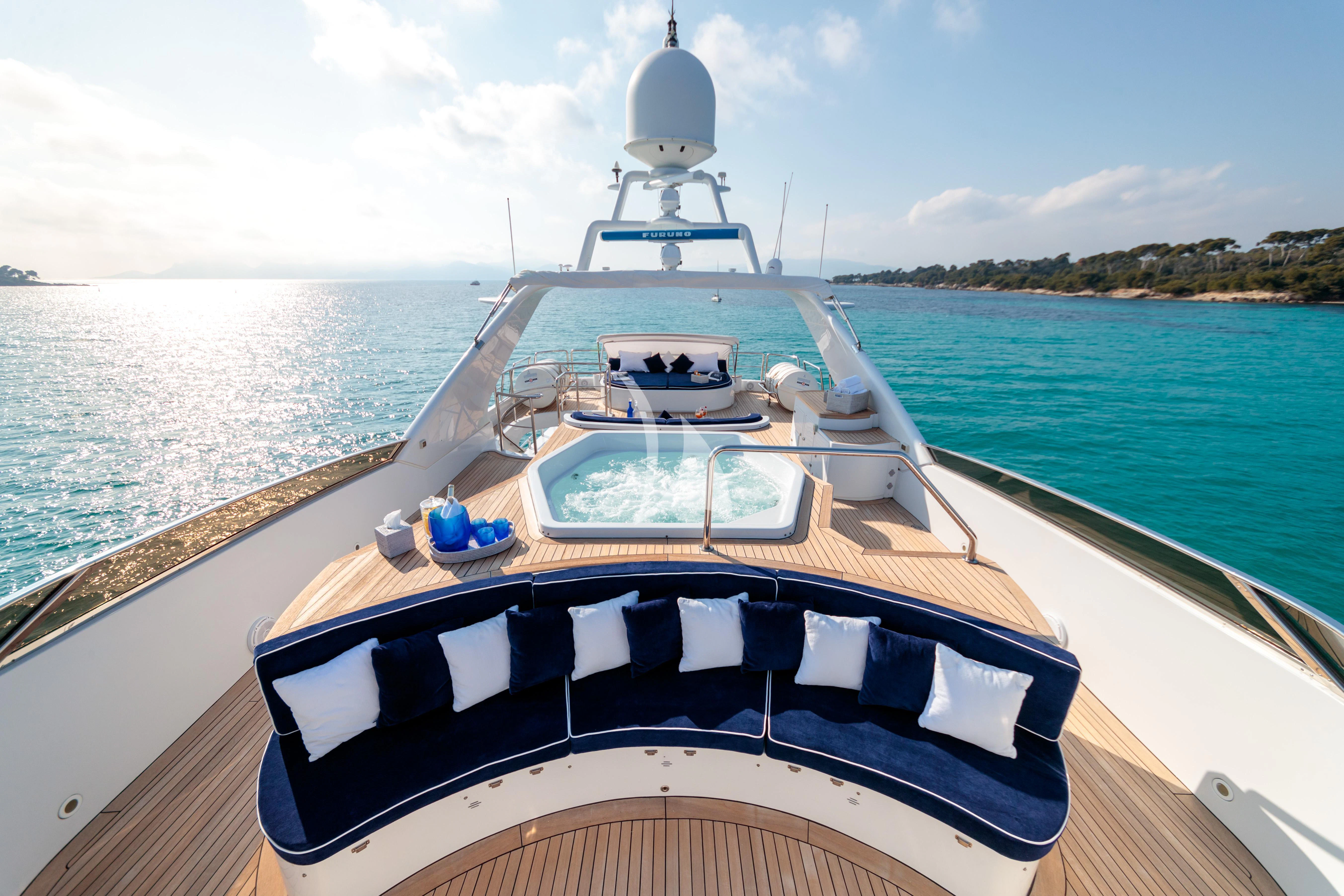 a boat on the water aboard BANG! Yacht for Charter